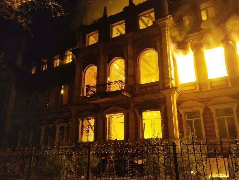 Building at fire, 14th october 2022