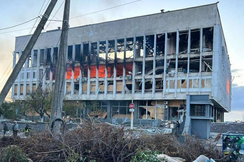 Fire after the strike