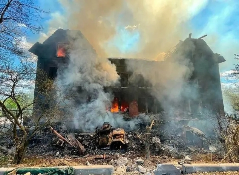 Gymnasium during the fire