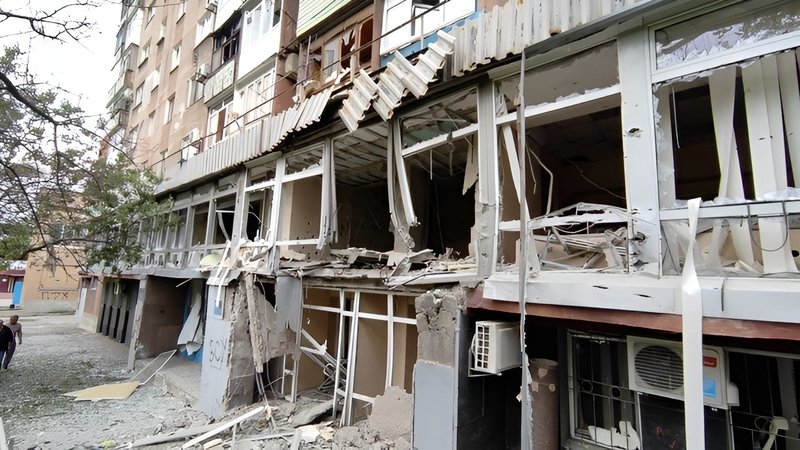 Ruins of the building